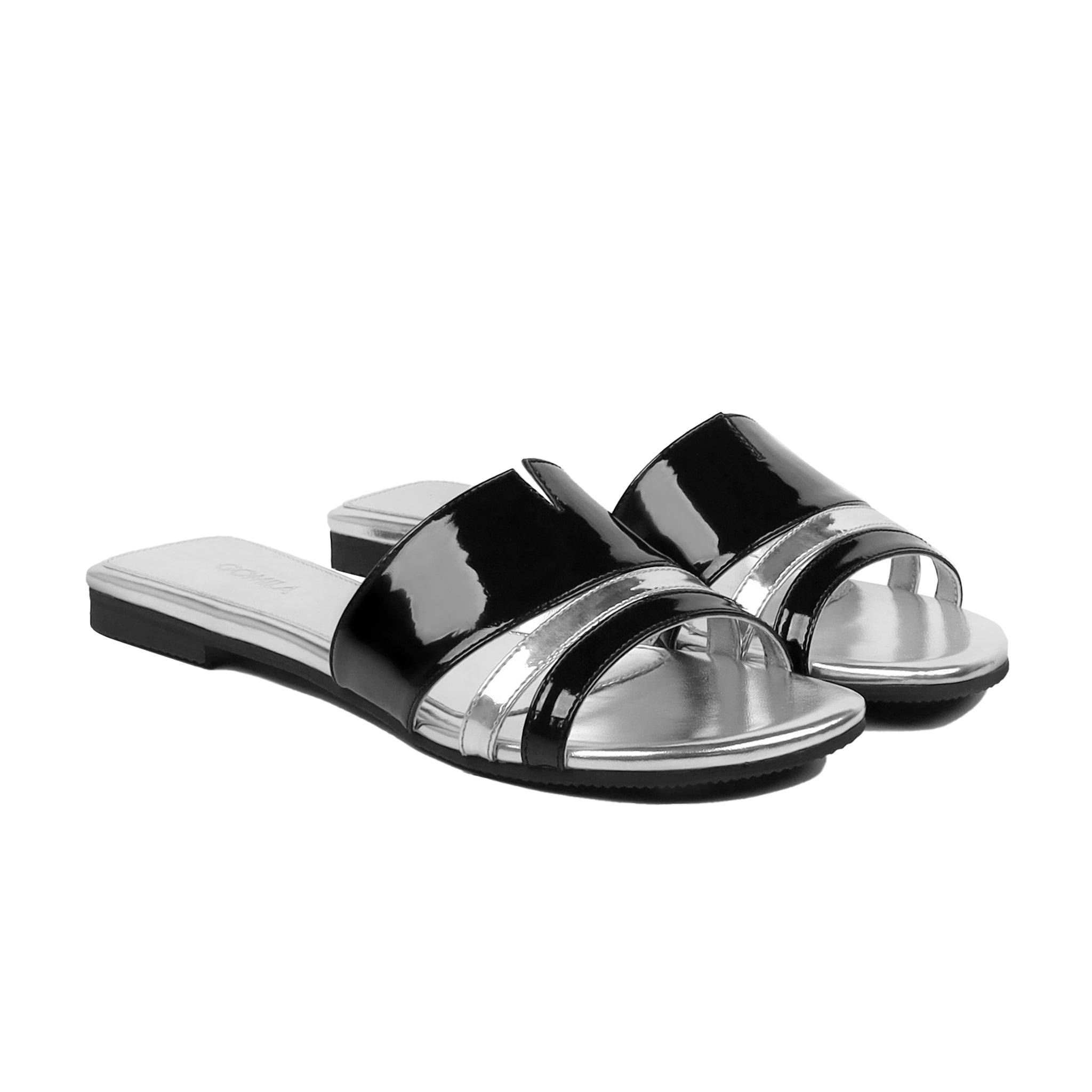 Arelis - Women's Black and Sliver Slipper