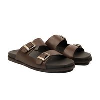 Marcos - Men's Brown Calf Leather Slipper