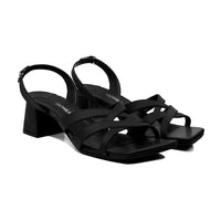 Fion - Women's Black Strapped Heel