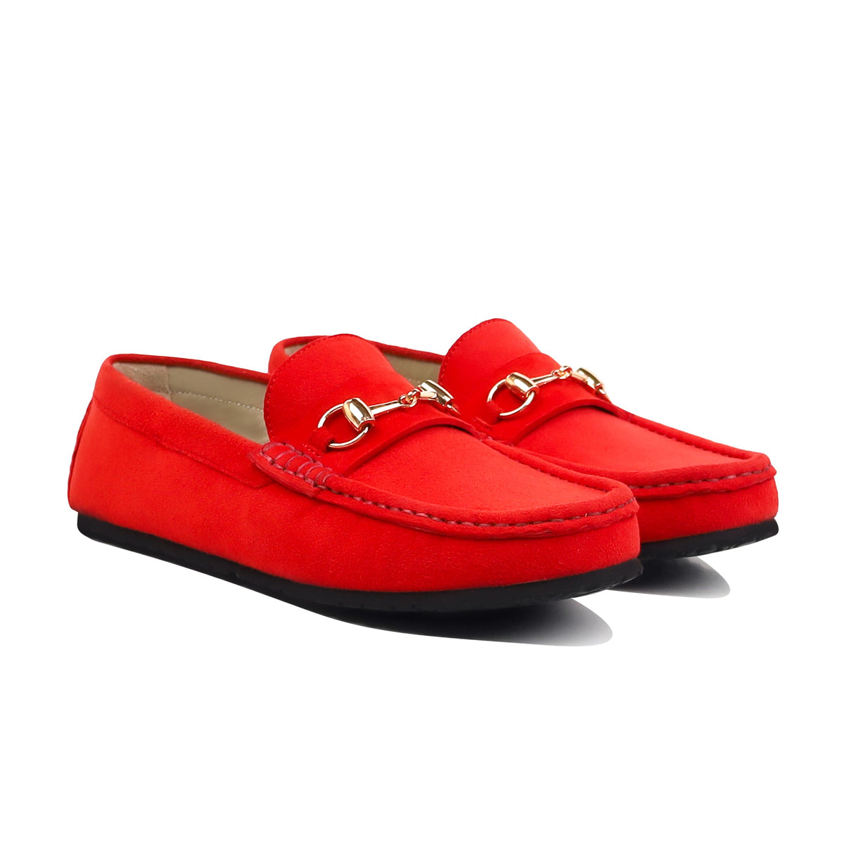 Lyla - Ladies Oxblood Suede Loafer