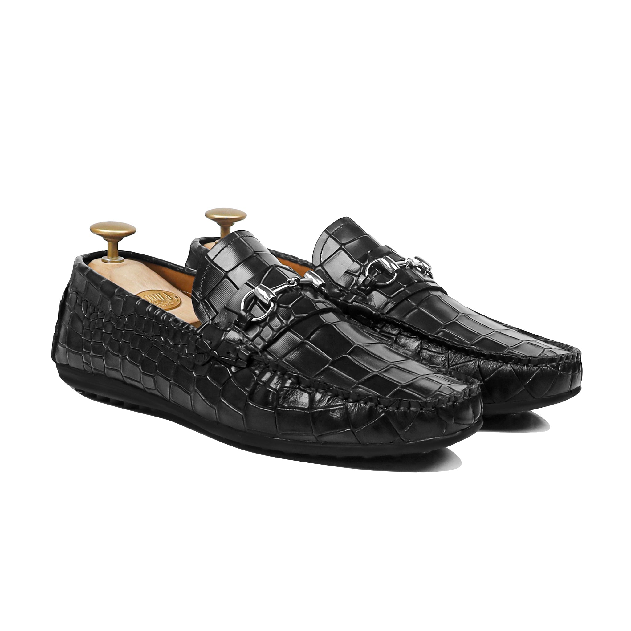 Eldon - Men's Black Calf Leather Driver Shoe
