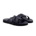 Vortex - Men's Black Calf Leather Slipper
