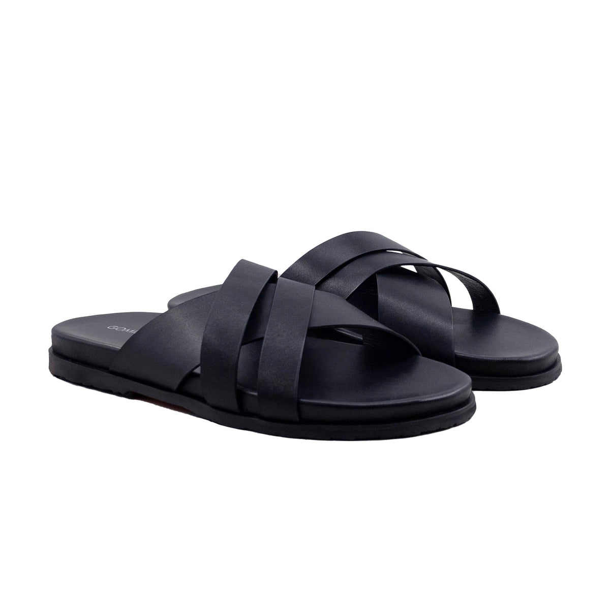 Vortex - Men's Black Calf Leather Slipper