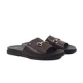 Beckett - Men's Dark Brown Calf Leather Slipper