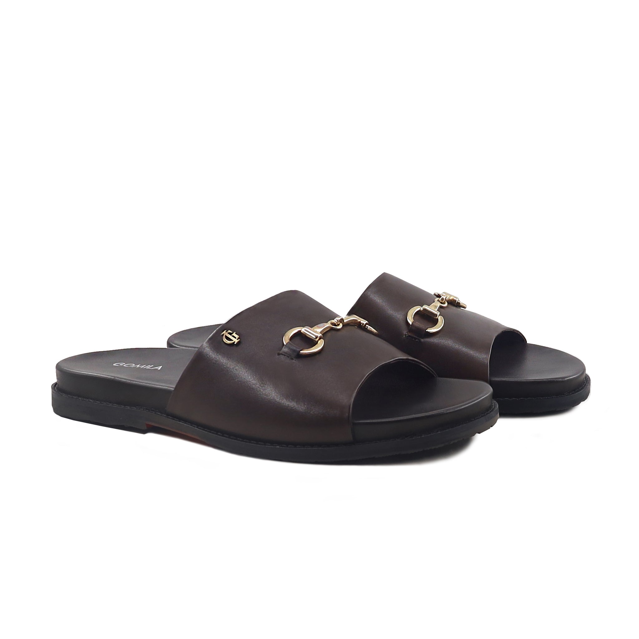 Beckett - Men's Dark Brown Calf Leather Slipper