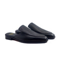 Dylan - Men's Black Pebble Grain Leather Slipper