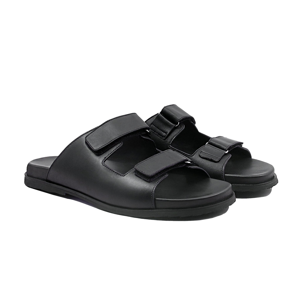 Narama - Men's Black Calf Leather Slipper