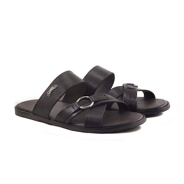 Kolax - Men's Dark Brown Calf Leather Slipper