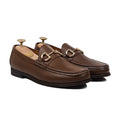 Tom - Men's Brown Pebble Grain Leather Loafer