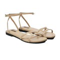 Aloura - Women's Light Beige Strapped Sandal
