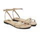 Aloura - Women's Light Beige Strapped Sandal