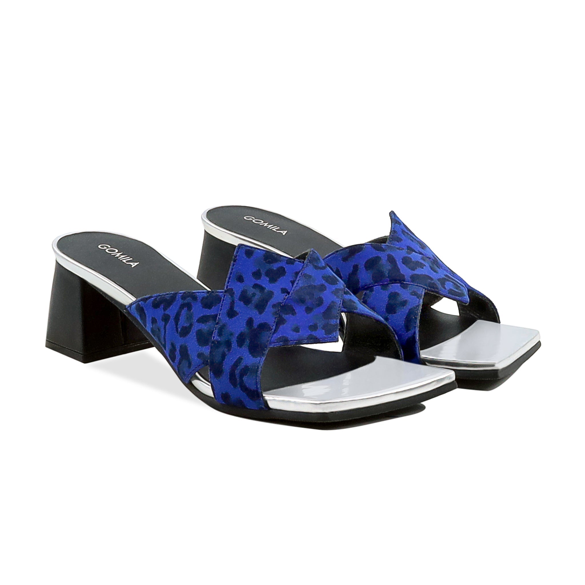 Belle - Women's Blue and Black 50mm Heel