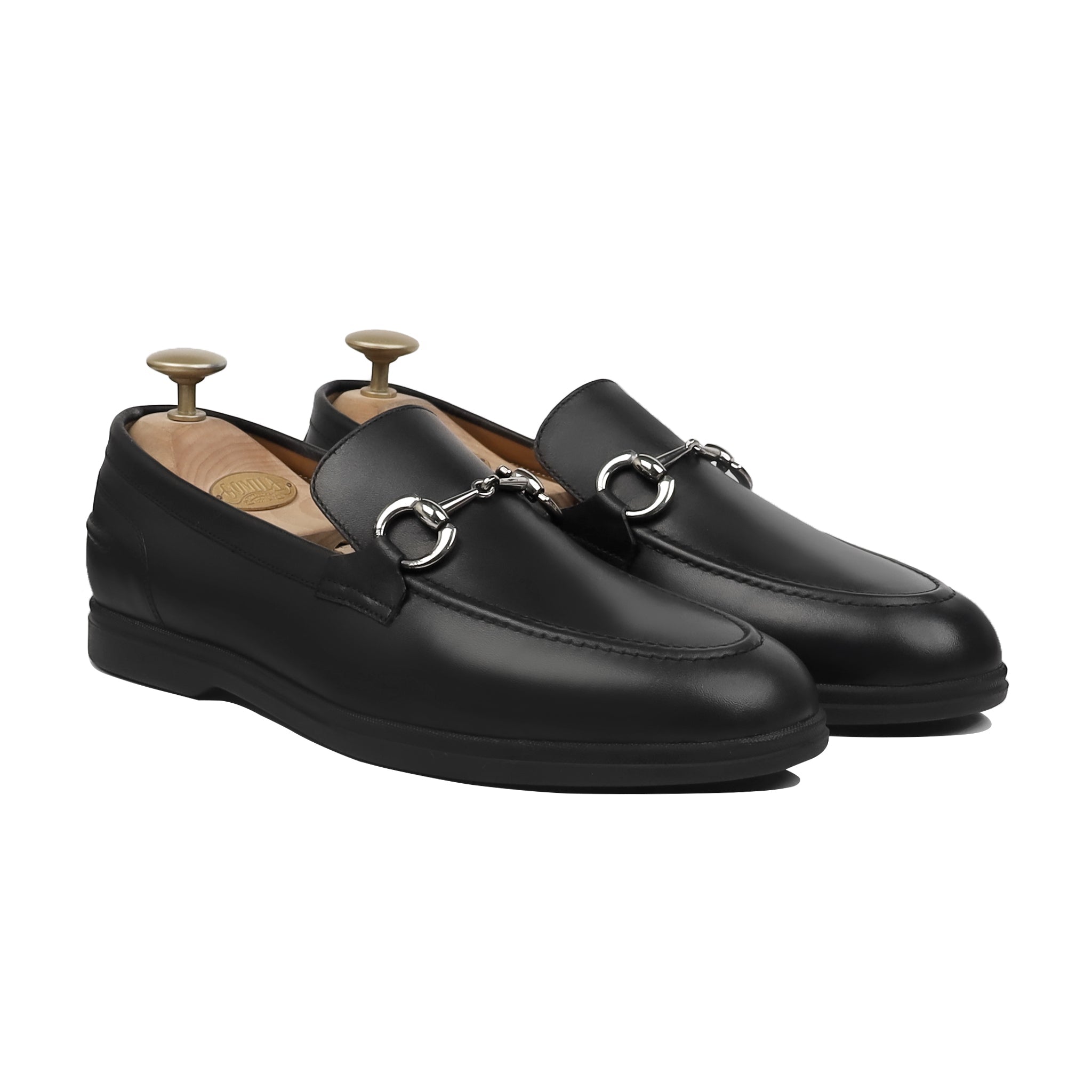 Lazro- Men's Black Calf Leather Loafer