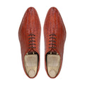 Lyre - Men's Tan Hand Woven Calf Leather Wholecut Shoe