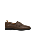 Virello - Men's Brown Pebble Grain  Leather Loafer