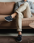 Vesco - Men's Dark Blue Suede Loafer
