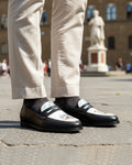 Osven - Men's Black Hand Painted Loafer