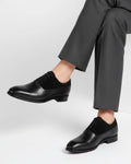 Velox - Men's Black Kid Suede and Calf Leather Oxford Shoe