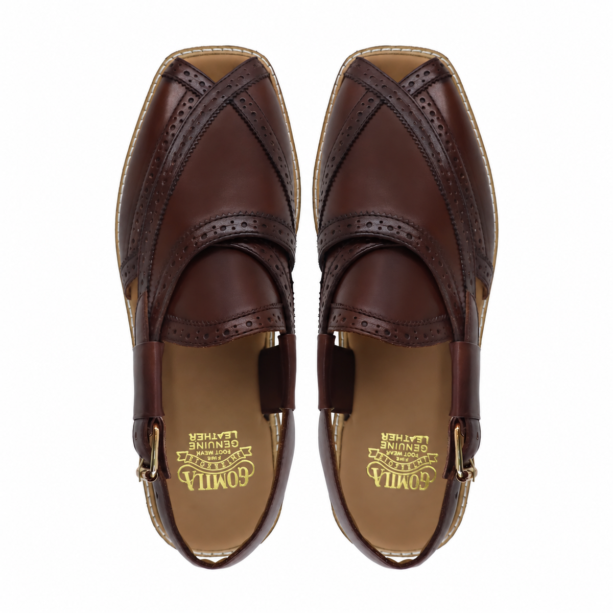 Clifton - Men's Reddish Brown Calf Leather Sandal