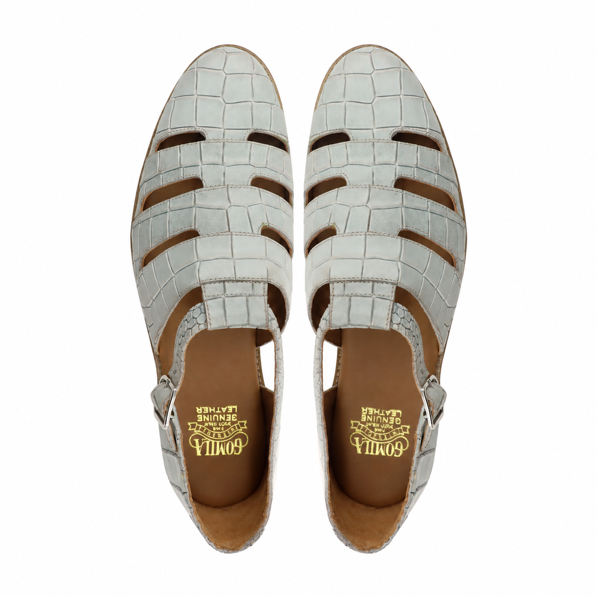 Adrian - Men's Grey Calf Leather Sandal