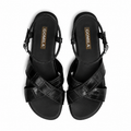 Rina - Women's Black Strapped Sandal