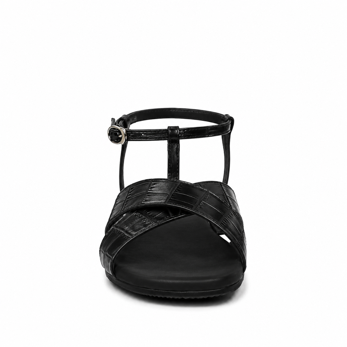 Rina - Women's Black Strapped Sandal