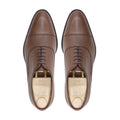 Warsaw - Men's Brown Pebble Grain Leather Oxford Shoe