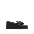 Fairfield - Kid's Dark Brown Printed Hand Woven Calf Leather Loafer (5-12 Years Old)