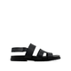 Reeve- Men's Black Pebble Grain Leather Sandal