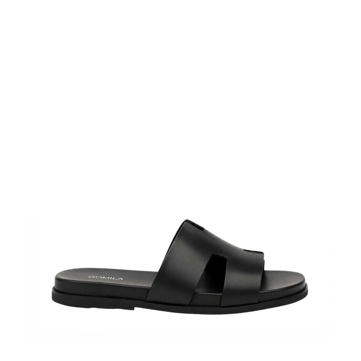 Fable - Men's Black Calf Leather Slipper