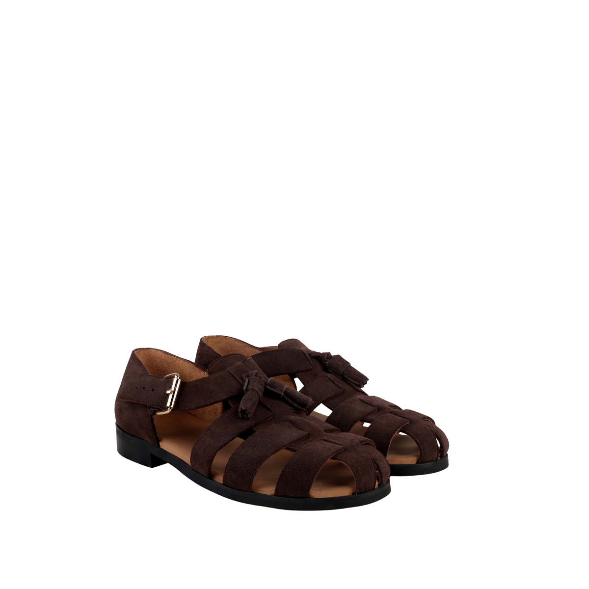 Zilpah - Men's Chocolate Brown Suede Sandal