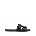 Cameron CROCO- Men's Black Crocodile Embossed Calf Leather Slipper