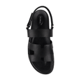Nathan - Men's Black Calf Leather Sandal