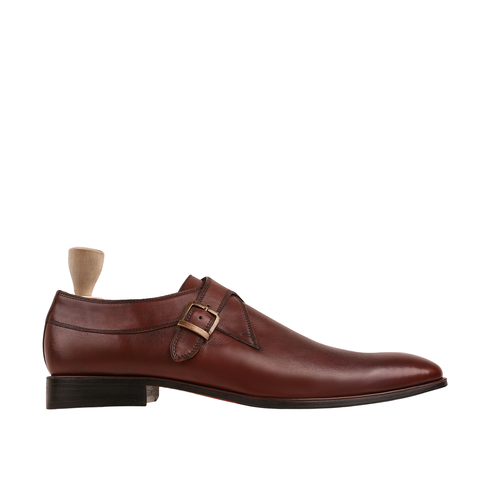 Trena - Men's Oxblood Calf Leather Single Monkstrap
