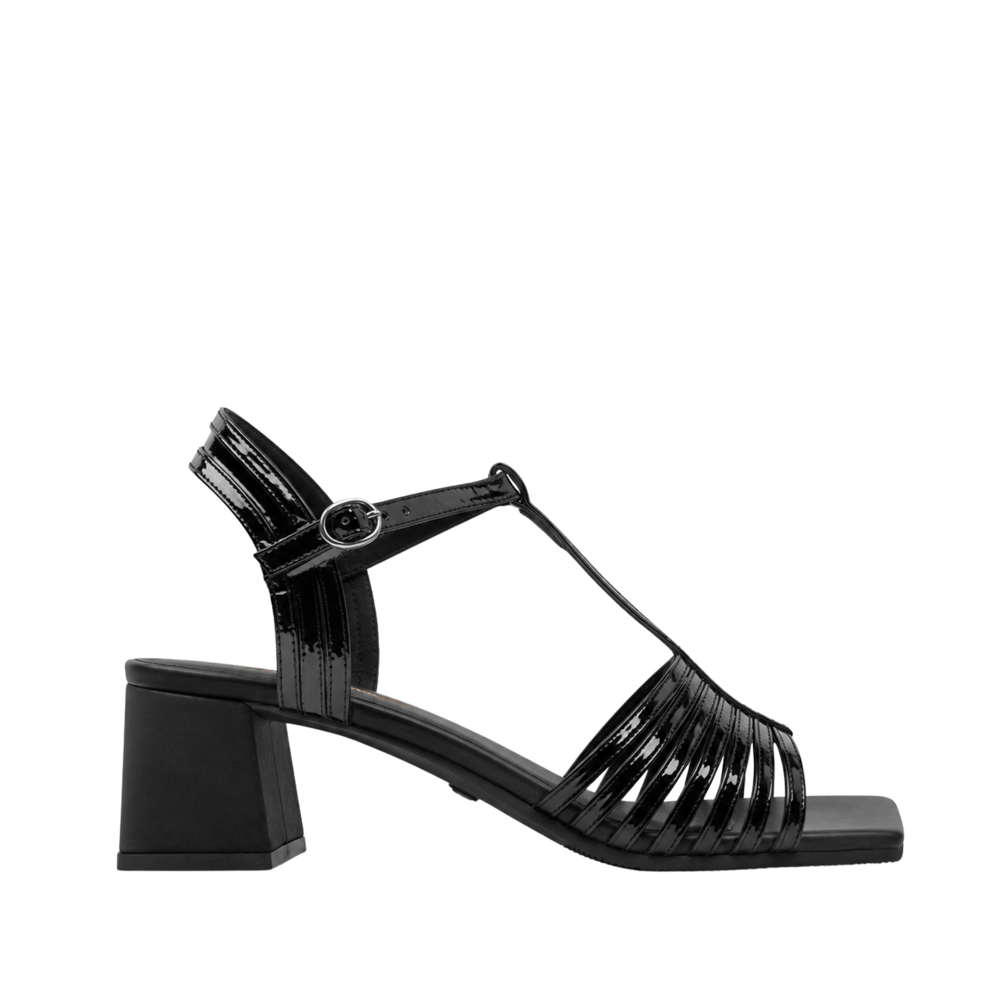 Gracewalk - Women's Black Strapped 50mm Heel
