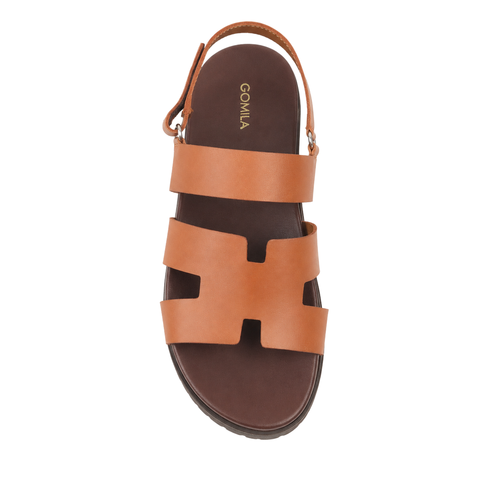 Nathan - Men's Light Brown Calf Leather Sandal