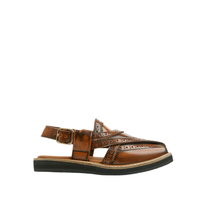 Estadio - Kid's Tan Box Leather High Shine Sandal (5-12 Years Old)