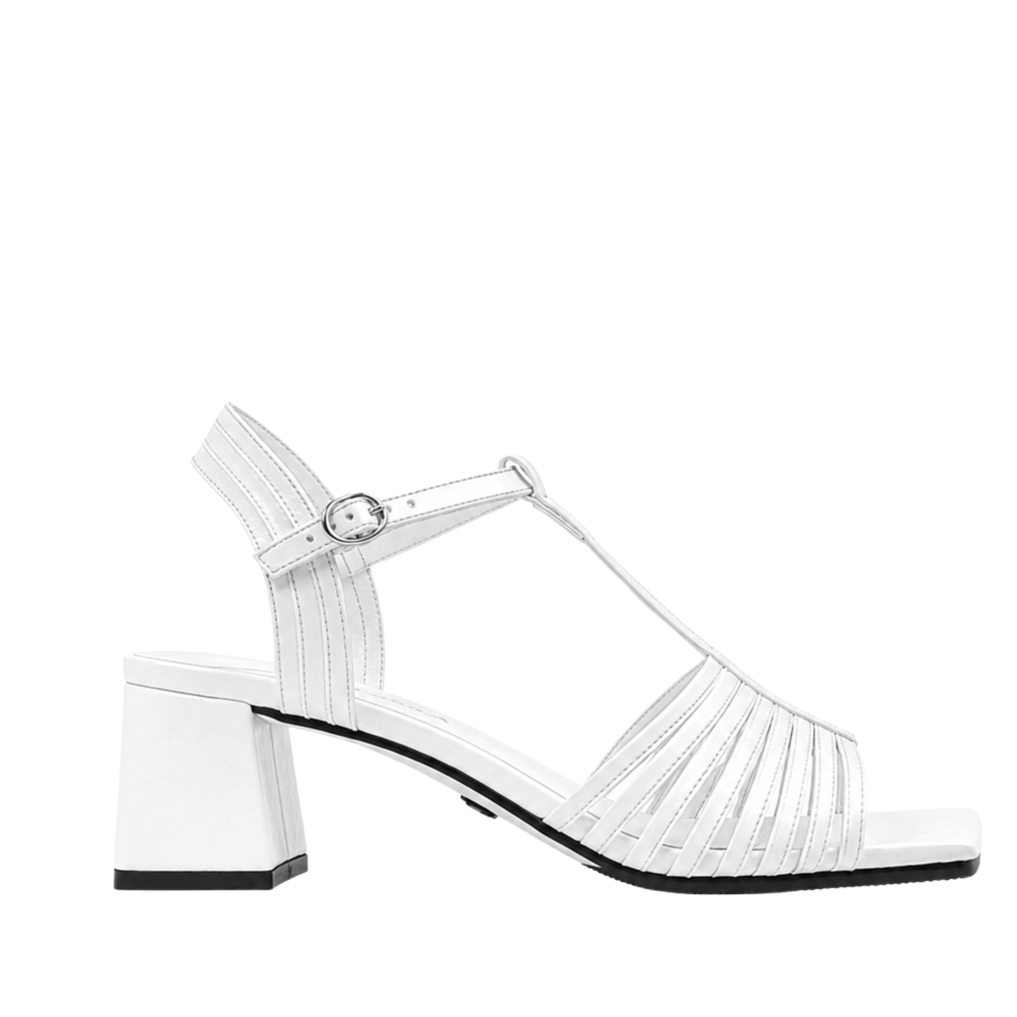 Gracewalk - Women's White Strapped 50mm Heel