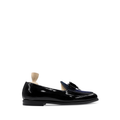 Brayan - Men's Black Patent Leather and Harris Tweed Loafer