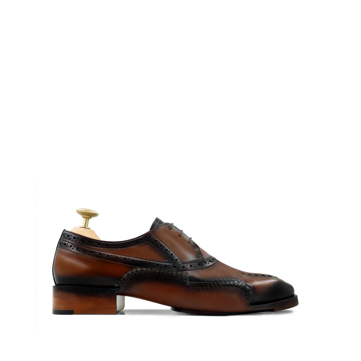 Shuriken - Men's Burnished Tan Calf Leather Goodyear Welted Derby