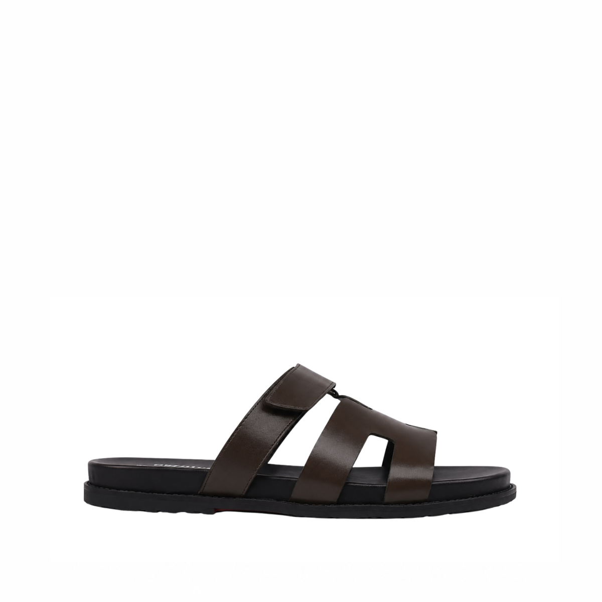Erif - Men's Dark Brown Calf Leather Slipper