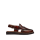 Alfons -  Kid's Oxblood Box Leather High Shine Sandal (5-12 Years Old)