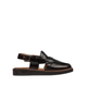 Nate - Kid's Dark Brown Box Leather High Shine Sandal (5-12 Years Old)