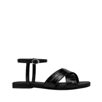 Rina - Women's Black Strapped Sandal