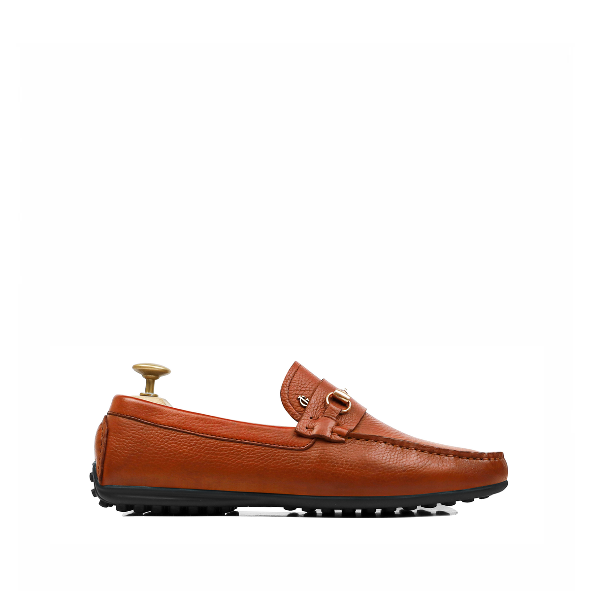 Eaton - Men's Orange Pebble Grain Driver Shoe