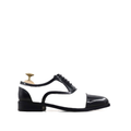 Alcapone - Men's White Calf and Patent Leather Oxford Shoe