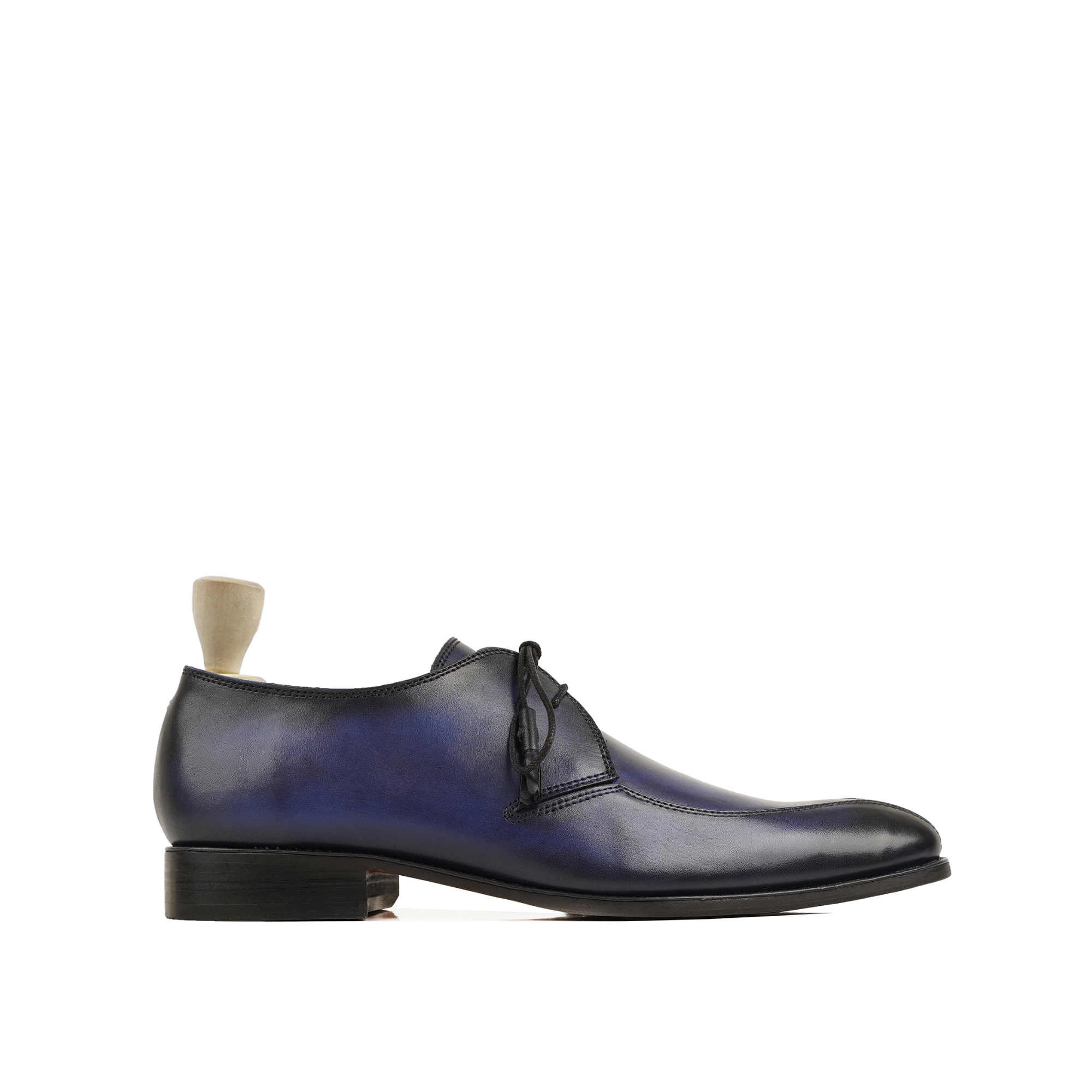 Berke - Men's Burnished Blue Calf Leather Derby Shoe