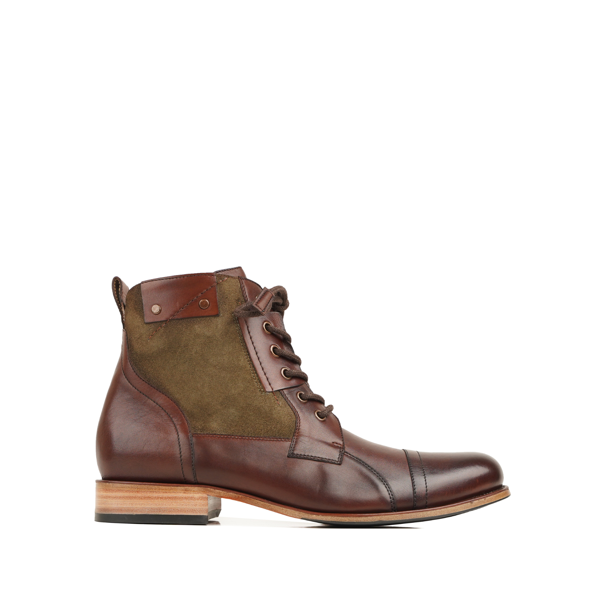 Kotoha - Men's Brown Calf Leather and Kid Suede Boot