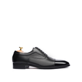 Istanbul - Men's Black Calf and Box Leather High Shine Oxford Shoe