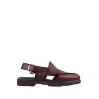 Bronx - Men's Oxblood Pebble Grain Leather Sandal